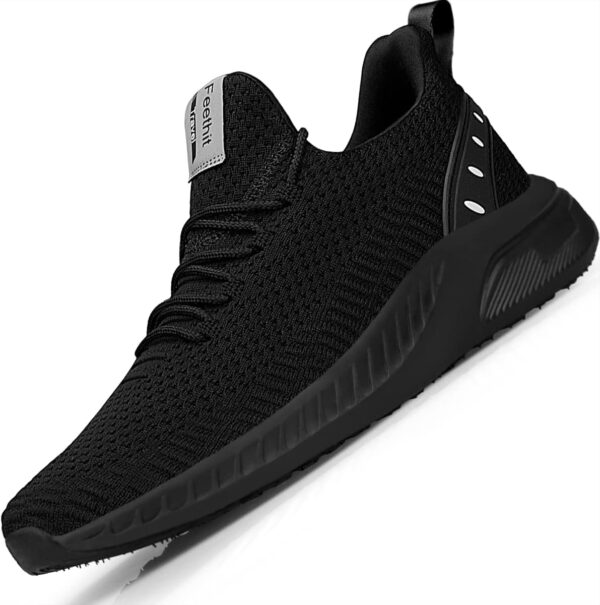 Feethit Mens Slip On Walking Shoes Blade Tennis Shoes Non Slip Running Shoes Lightweight Workout Shoes Breathable Mesh Fashion Sneakers - Image 2