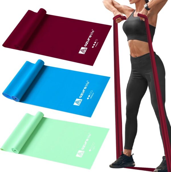 Resistance Bands,Professional Long Non-Latex Elastic Stretch Bands,Exercise Bands for Physical Therapy, Yoga, Pilates, Rehab, at-Home or The Gym Workouts, Strength Training - Image 2