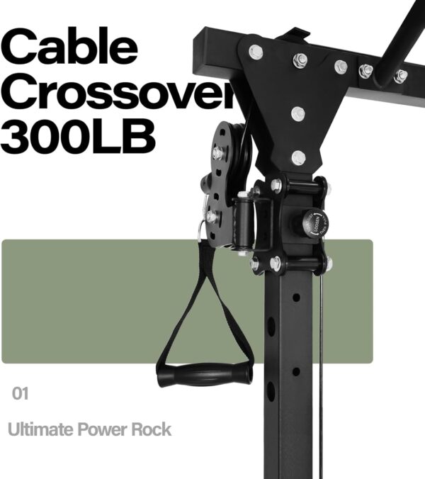 MAJOR FITNESS Drone1 Power Cage - Multi-Function Power Rack for Home Gym, Squat Rack with Pull-up Bar, Cable Crossover System, J-Hooks, for Strength Training, Heavy-Duty Steel Construction - Image 3