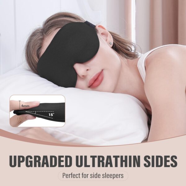 YIVIEW Sleep Mask for Side Sleeper, Complete Light Blocking 3D Sleeping Eye Mask, Soft Breathable Eye Cover for Women Men, Relaxing Zero Pressure Night Blindfold - Image 3