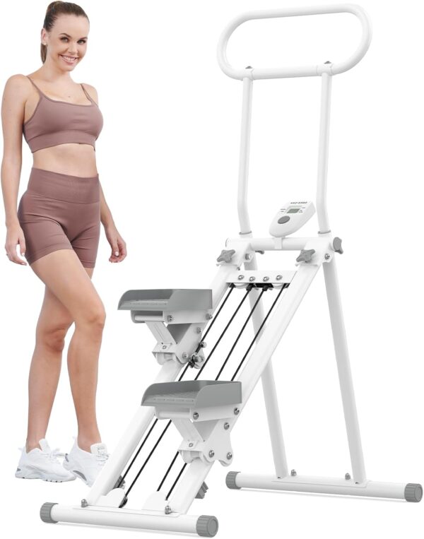 Stair Stepper for Home Gym,Folding Vertical Climber Cardio Exercise Machine,Stair Climber for Full Body Workout with Adjustable Handlebar for Women & Men - Image 2