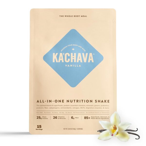 Ka’Chava All-In-One Nutrition Shake Blend, 85+ Superfoods & Nutrients, Meal Replacement, Greens Plant-Based Superfood Powder Protein Drink, Digestive Enzymes & Probiotics, Vegan Dairy Gluten Free, 2lb - Image 2