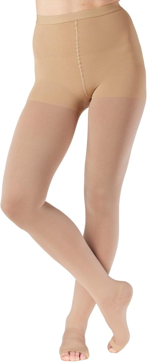 ABSOLUTE SUPPORT Compression Pantyhose for Women Circulation 20-30mmHg - Opaque High Waist Graduated Support Stockings for Swelling, Post Surgery Recovery, Blood Clots - Beige, Medium - A214BE2 - Image 2