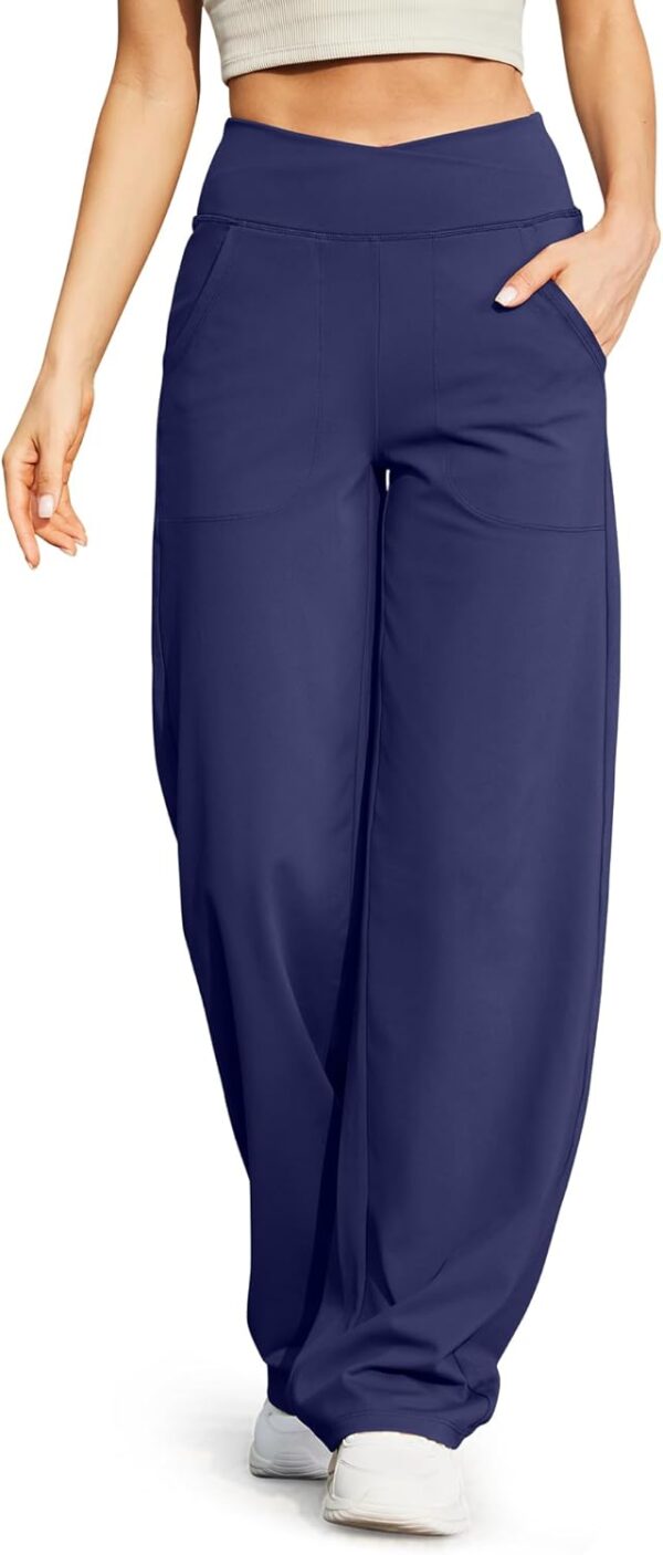 G4Free Wide Leg Pants for Women Loose Yoga Pants with Pockets Petite/Regular/Tall Stretch Casual Lounge Pants - Image 2