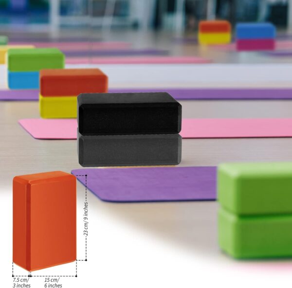 10 Pcs Foam EVA Yoga Blocks Lightweight Yoga Bricks Non Slip Supportive Foam Blocks Yoga Prop Accessories for Yoga Pilates Stretching and Meditation Women Men Yogi Yoga Beginners - Image 6
