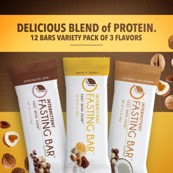 Prolon Fast Bars | Keto, Gluten Free, Dairy Free, Plant Based Protein, For Intermittent Fasting | Developed to Not Break a Fast | Variety Pack | Nuts & Honey, Chocolate Chip, Coconut Macadamia, 24 Ct - Image 3