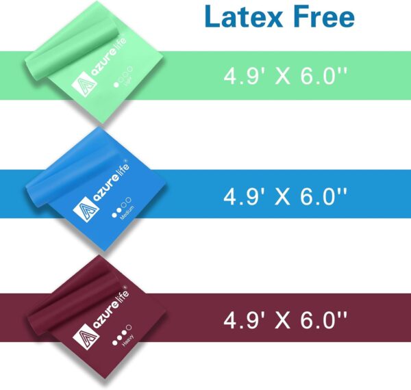 Resistance Bands,Professional Long Non-Latex Elastic Stretch Bands,Exercise Bands for Physical Therapy, Yoga, Pilates, Rehab, at-Home or The Gym Workouts, Strength Training - Image 4
