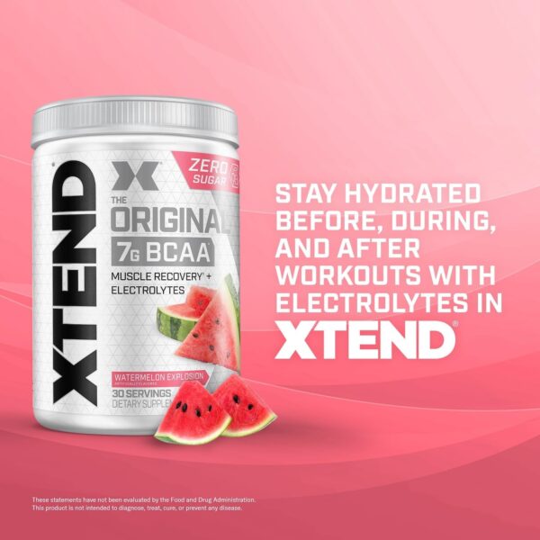 Xtend XTEND Original BCAA Powder 7g BCAA and 2.5g L-Glutamine, Sugar Free Post Workout Muscle Recovery Drink with Amino Acids for Men & Women, 30 Servings - Image 7