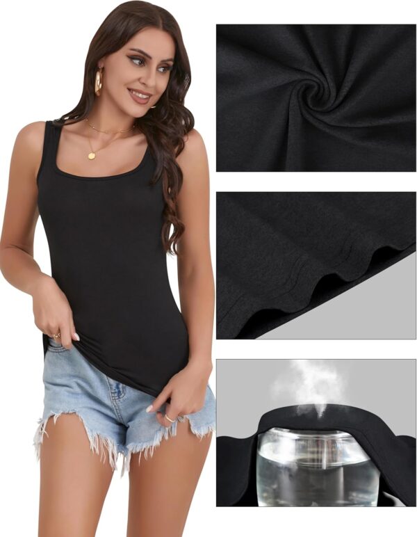 BQTQ 5 Pack Women's Tank Tops Square Neck Sleeveless Ladies Tank Top Undershirts - Image 5