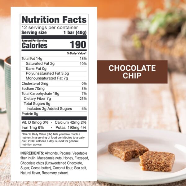 Prolon Fast Bars | Keto, Gluten Free, Dairy Free, Plant Based Protein, For Intermittent Fasting | Developed to Not Break a Fast | Variety Pack | Nuts & Honey, Chocolate Chip, Coconut Macadamia, 24 Ct - Image 7