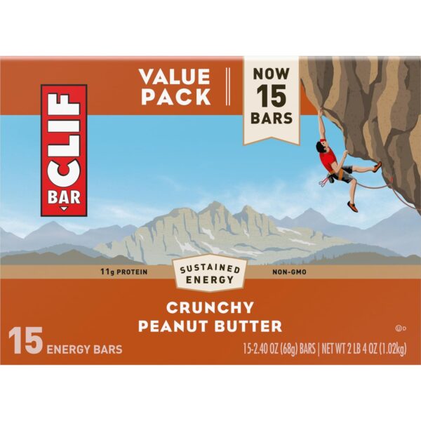 CLIF BAR - Crunchy Peanut Butter - Made with Organic Oats - Energy Bars - Non-GMO - Plant Based Protein Bars (15 Pack) - Image 13