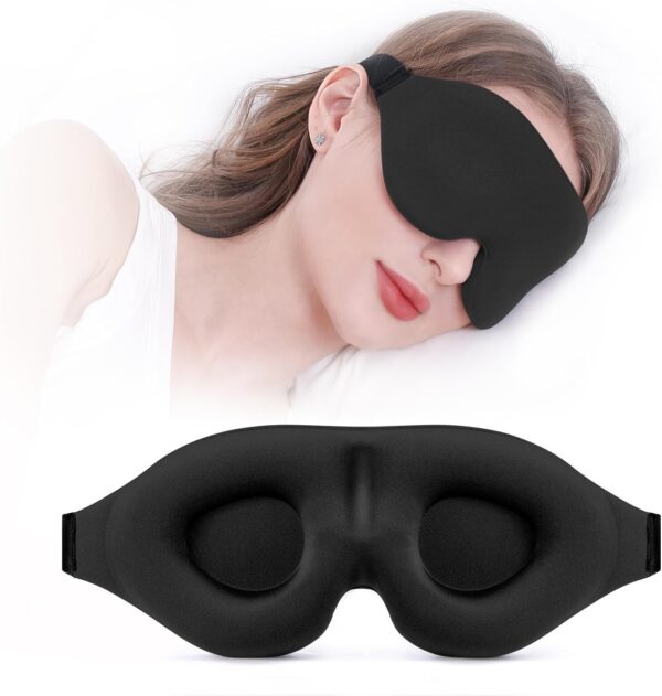 YIVIEW Sleep Mask for Side Sleeper, Complete Light Blocking 3D Sleeping Eye Mask, Soft Breathable Eye Cover for Women Men, Relaxing Zero Pressure Night Blindfold - Image 2