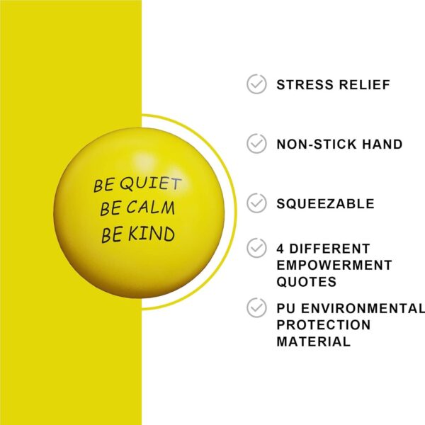 ALMAH Motivational Stress Balls for Kids and Adults (4 Pack), Stress Relief Balls, Hand Exercise Therapy Balls for Anxiety, Fidget, Tension, Manage Anger and Stress - Image 7