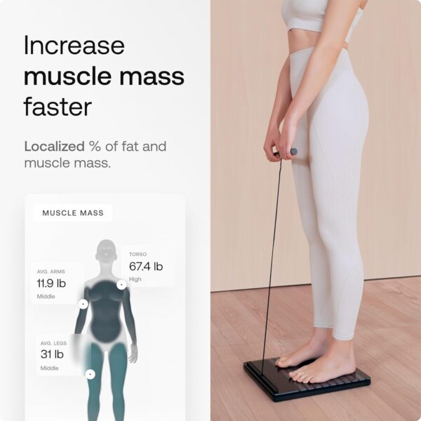 WITHINGS Smart Scales with Full Body Analysis Including Fat Content, Muscle Mass, Bone Density, Visceral Fat, Digital Personal Scales/Body Fat Scales with Bluetooth - Image 3