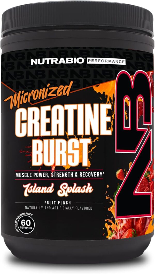 NutraBio Pure Creatine Monohydrate Powder Supplement, Island Splash, (300 g) - Supports Bulk Muscle Energy, Recovery, and Strength - HPLC Tested Pure Grade Creatine Powder Supplement for Men and Women - Image 2