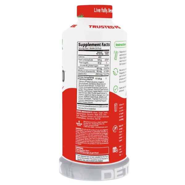 Herbal Clean - QCarbo32 Same-Day Detox Drink, Tropical Fruit Flavor (32 fl oz) - Image 3