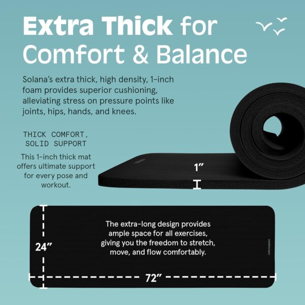 Retrospec Solana 1 inch Yoga Mat - Image 5