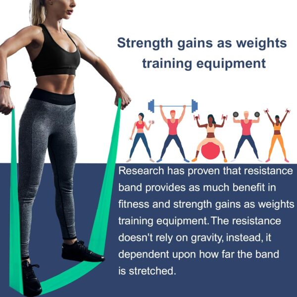 Resistance Bands,Professional Long Non-Latex Elastic Stretch Bands,Exercise Bands for Physical Therapy, Yoga, Pilates, Rehab, at-Home or The Gym Workouts, Strength Training - Image 3