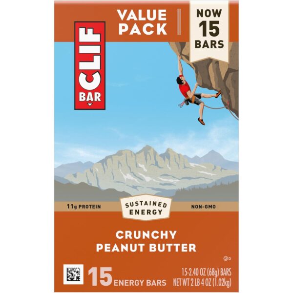 CLIF BAR - Crunchy Peanut Butter - Made with Organic Oats - Energy Bars - Non-GMO - Plant Based Protein Bars (15 Pack) - Image 15
