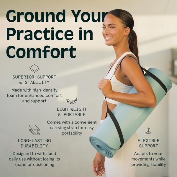 Retrospec Solana 1 inch Yoga Mat - Image 6