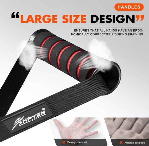 HPYGN Exercise Handle, Replacement Fitness Equipment for Pilates, Yoga, Strength Trainer, Pull Down Home Gym Red, Grey, Blue Working Out Handle - Image 3