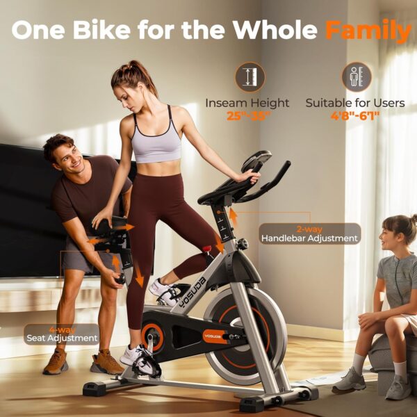 YOSUDA Indoor Cycling Bike Brake Pad/Magnetic Stationary Bike - Cycle Bike with Tablet Mount & Comfortable Seat Cushion - Image 6