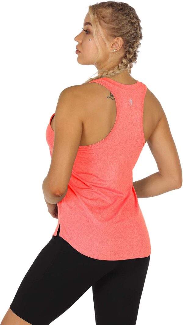 icyzone Women's Racerback Workout Tank Tops - Athletic Yoga Tops, Running Exercise Gym Shirts (Pack of 3) - Image 5