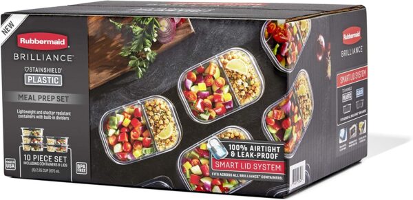 Rubbermaid Brilliance BPA Free Food Storage Containers with Lids - Image 4