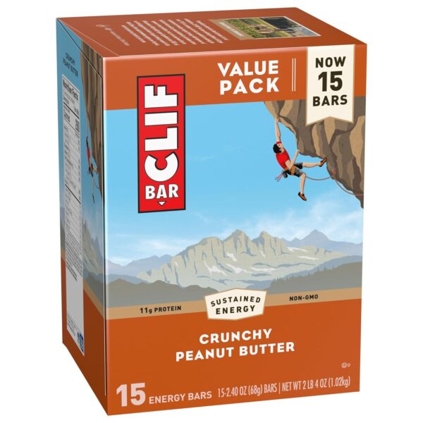 CLIF BAR - Crunchy Peanut Butter - Made with Organic Oats - Energy Bars - Non-GMO - Plant Based Protein Bars (15 Pack) - Image 11