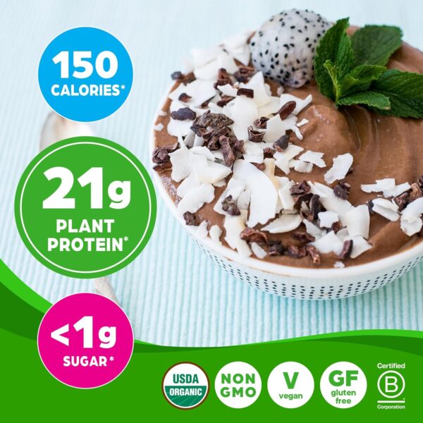 Orgain Organic Vegan Protein Powder, Creamy Chocolate Fudge - 21g Plant Protein, 7g Prebiotic Fiber, No Lactose Ingredients, No Added Sugar, Non-GMO, Shakes & Smoothies, 2.03 lb (Packaging May Vary) - Image 5