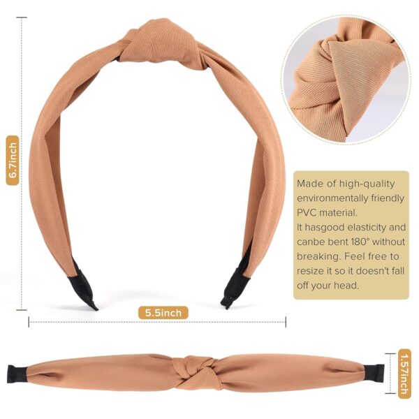 Headbands for Women Girls - 6PCS Stylish Top Knotted Headbands - Knotted Headband for Women - Head Bands Wide Hairband Hair Accessories - Image 3