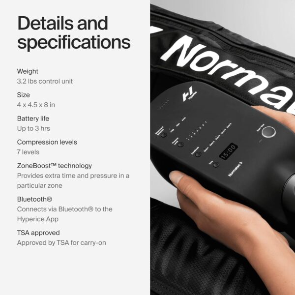 Hyperice Normatec 3 - Recovery System with Patented Dynamic Compression Massage Technology (Normatec 3 Standard Size Legs) FSA-HSA Approved - Image 6