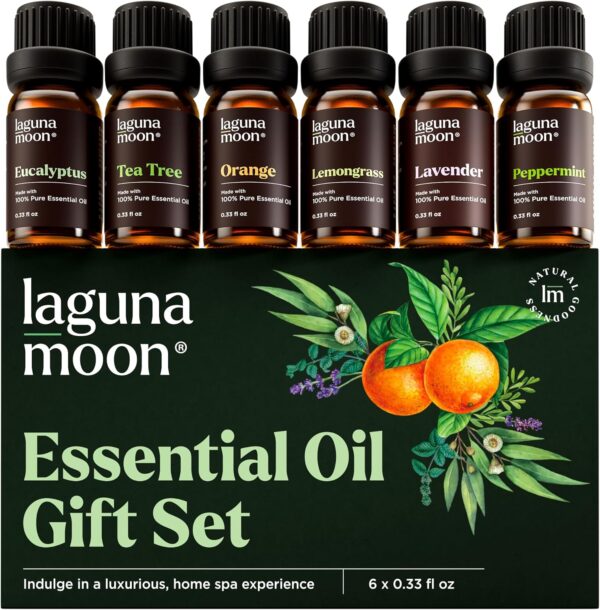 Essential Oils Set - Top 6 Blends for Diffusers, Home Care, Candle Making Scents, Fragrance, Aromatherapy, Humidifiers, Gifts - Peppermint, Tea Tree, Lavender, Eucalyptus, Lemongrass, Orange (10mL) - Image 2