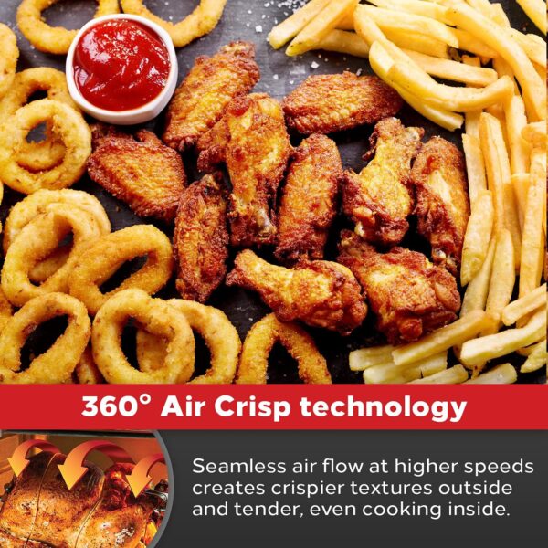 Emeril Lagasse Everyday 360 Stainless Steel Air Fryer, 360° Quick Cook Technology, XL capacity, 9-in-1, 12 Pre-Set Cooking Functions including Bake, Rotisserie, Broil, Pizza, Slow Cook, Toaster - Image 5