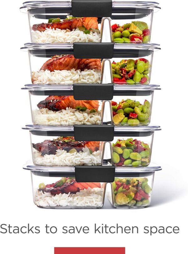 Rubbermaid Brilliance BPA Free Food Storage Containers with Lids - Image 9