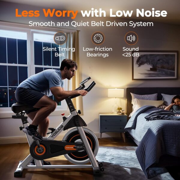 YOSUDA Indoor Cycling Bike Brake Pad/Magnetic Stationary Bike - Cycle Bike with Tablet Mount & Comfortable Seat Cushion - Image 5