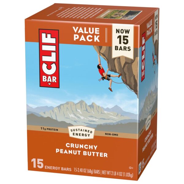 CLIF BAR - Crunchy Peanut Butter - Made with Organic Oats - Energy Bars - Non-GMO - Plant Based Protein Bars (15 Pack) - Image 12