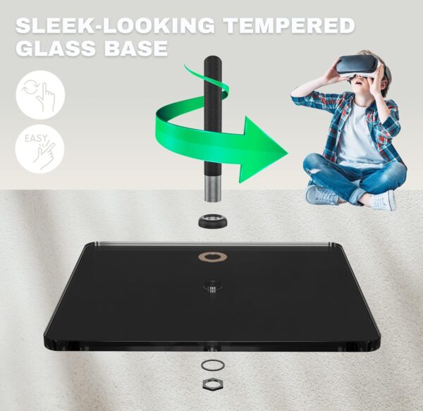 Skywin VR Stand Compatible with HTC Vive & Index Base Station - Tempered Glass HTC Vive Stand for Vive and Rift Constellation Sensors - Image 6