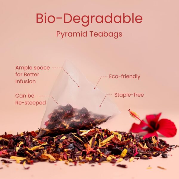 Teaniru, Organic Hibiscus Tea - 30 Count | Lowers Blood Pressure & Improves Heart Health | Loaded with Vitamin C, Flavonoids, & Minerals | Your Bedtime brew | Certified by USDA Organic - Image 5