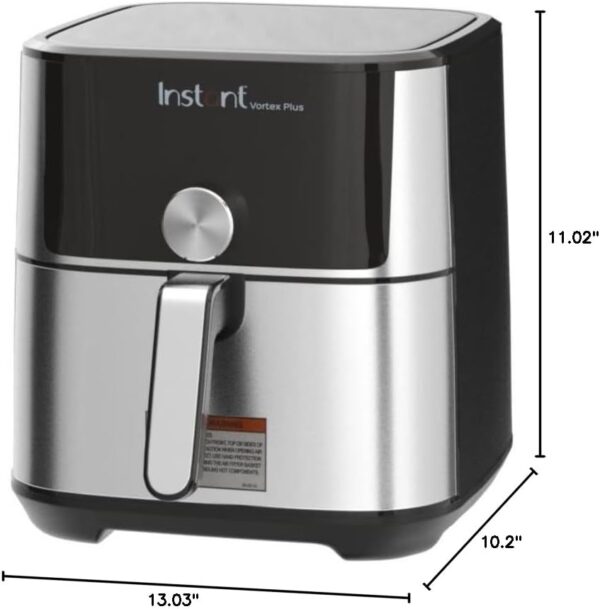 Instant Pot Vortex Plus 4QT Air Fryer, Custom Program Options, 6-in-1 Functions Crisps, Broils, Roasts, Dehydrates, Bakes, Reheats, 100+ In-App Recipes, from the Makers of Instant Pot, Stainless Steel - Image 10