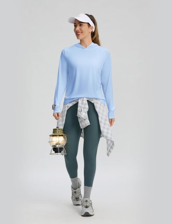 Women's UPF 50+ Sun Shirt SPF Long Sleeve Lightweight Hoodie UV Protection Clothing Hiking Fishing Outdoor - Image 7
