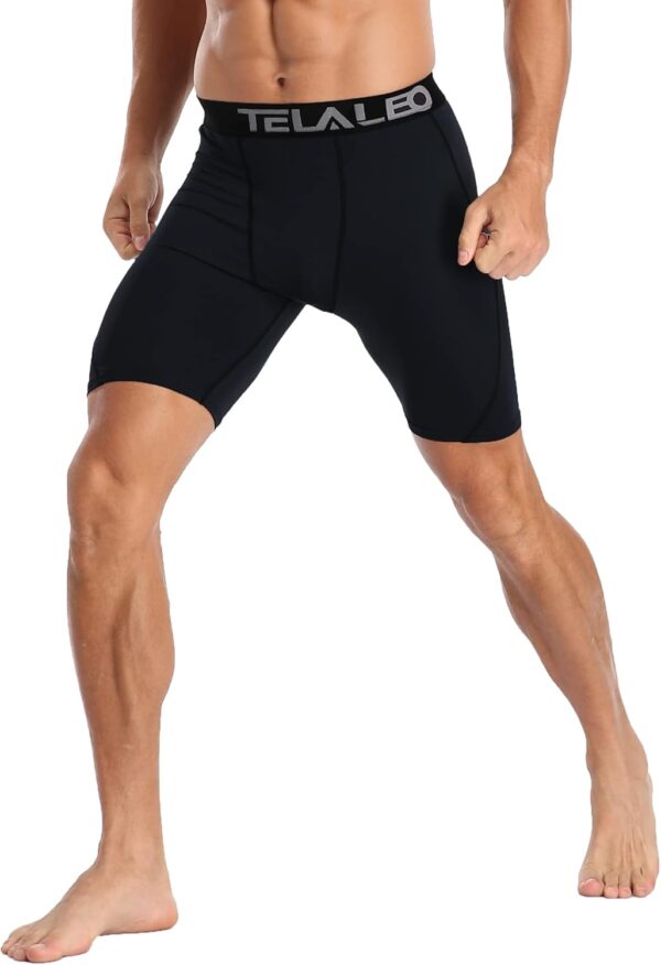 TELALEO 6 or 5 Pack Compression Shorts for Men Spandex Sport Shorts Athletic Workout Running Performance Baselayer Underwear - Image 8