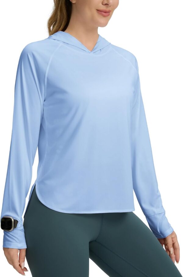 Women's UPF 50+ Sun Shirt SPF Long Sleeve Lightweight Hoodie UV Protection Clothing Hiking Fishing Outdoor - Image 2