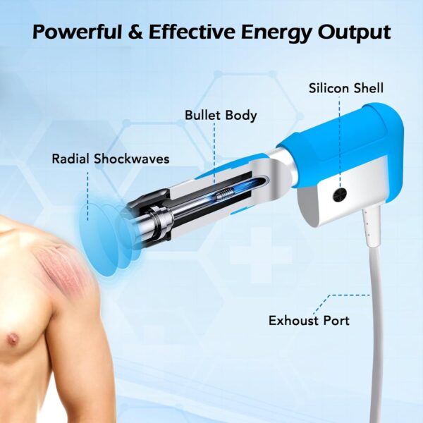 Shockwave Therapy Machine, Extracorporeal Shock Wave Therapy Device for Pain Relief, ESWT Machine for Muscle, Back, Joint, Elbow, Shock Wave Therapy for Home Use, Gym, Rehabilitation - Image 5