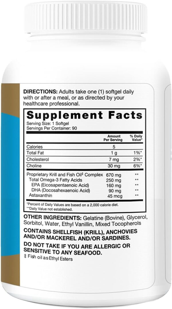 Qunol Advanced Omega 3 Krill and Fish Oil Complex, 10x Better Bioavailability, One Pill Dose, 250mg EPA & DHA, Supports Brain, Eye, Heart and Joint Health, 90 Count (Pack of 1) - Image 12
