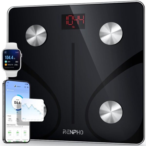 RENPHO Smart Scale for Body Weight, FSA HSA Eligible, Digital Bathroom Scale BMI Weighing Bluetooth Body Fat Scale, Body Composition Monitor Health Analyzer with Smartphone App, 400 lbs - Elis 1 - Image 2