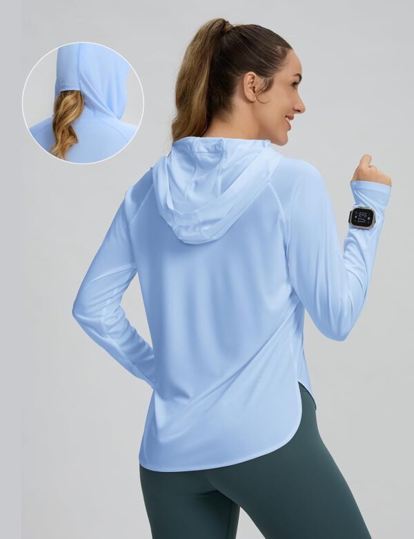 Women's UPF 50+ Sun Shirt SPF Long Sleeve Lightweight Hoodie UV Protection Clothing Hiking Fishing Outdoor - Image 4