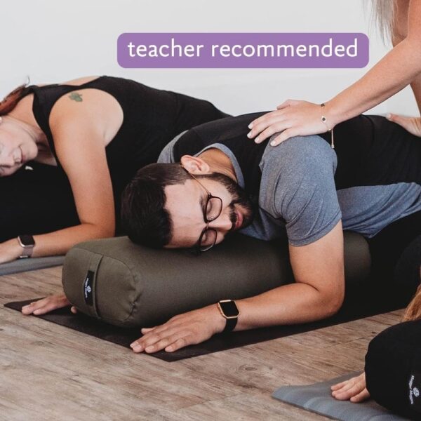 Hugger Mugger Standard Yoga Bolster - Firm, Supportive, Handmade, Durable - Image 9