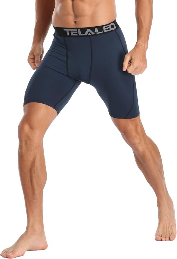 TELALEO 6 or 5 Pack Compression Shorts for Men Spandex Sport Shorts Athletic Workout Running Performance Baselayer Underwear - Image 7