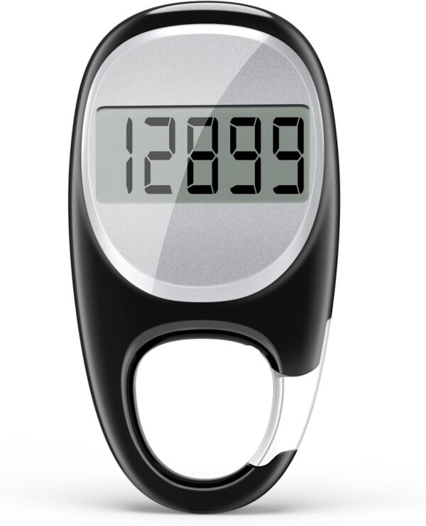 Simple Pedometer for Walking, Accurate Step Tracker with Carabiner, 3D Step Counter for Men Women Kids Seniors - Image 2